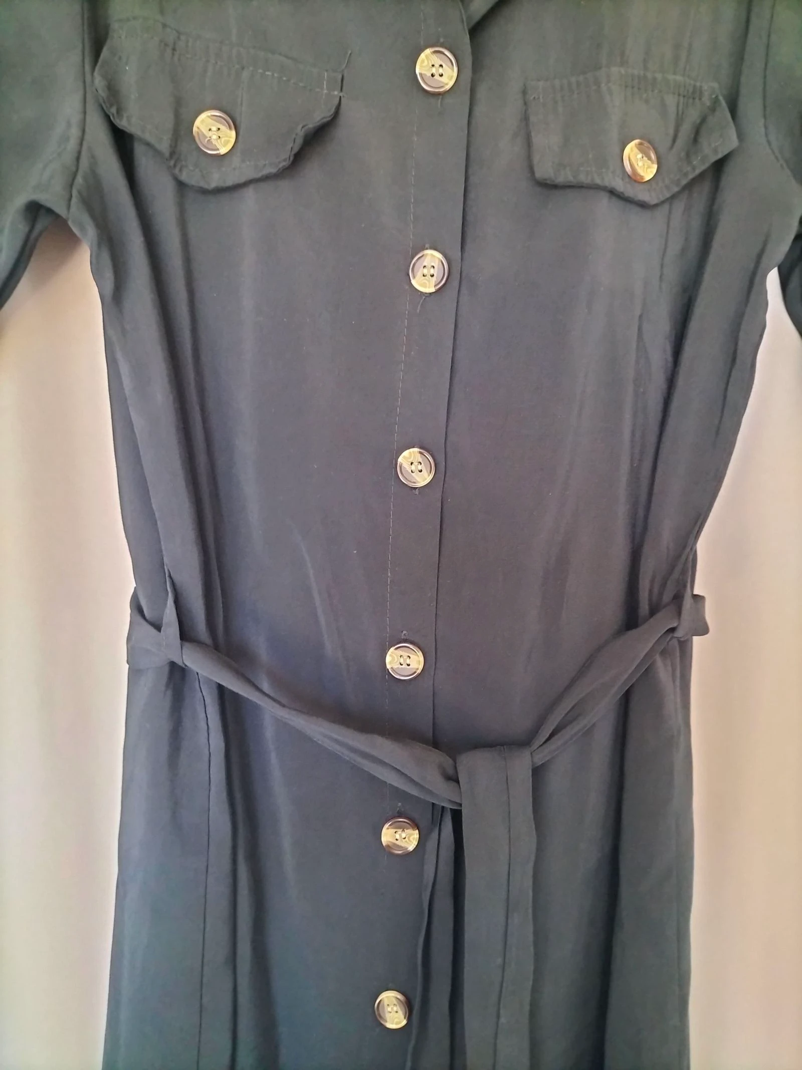 Robe Chemise Noire 34/36 | Made in Italy | Neuve – photo 3